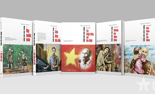 LỄ RA MẮT BỘ TIỂU THUYẾT LỊCH SỬ  NƯỚC NON VẠN DẶM VỀ CHỦ TỊCH HỒ CHÍ MINH